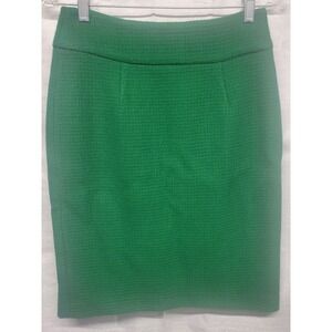 Kelly Green 90's Pink Tartan Womens Sz 4 Tailored Pencil Skirt Wool Blend